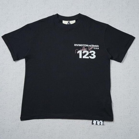RIVINGTON ROI REBIS Simple 123 Black Short Sleeved T Shirt
